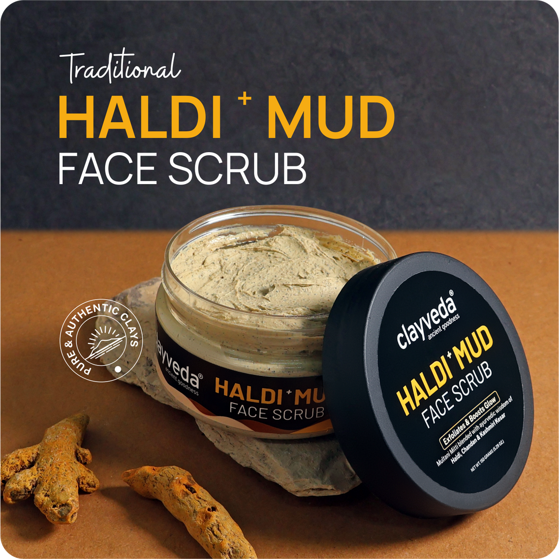 Haldi Mud Face Scrub (150 gms)