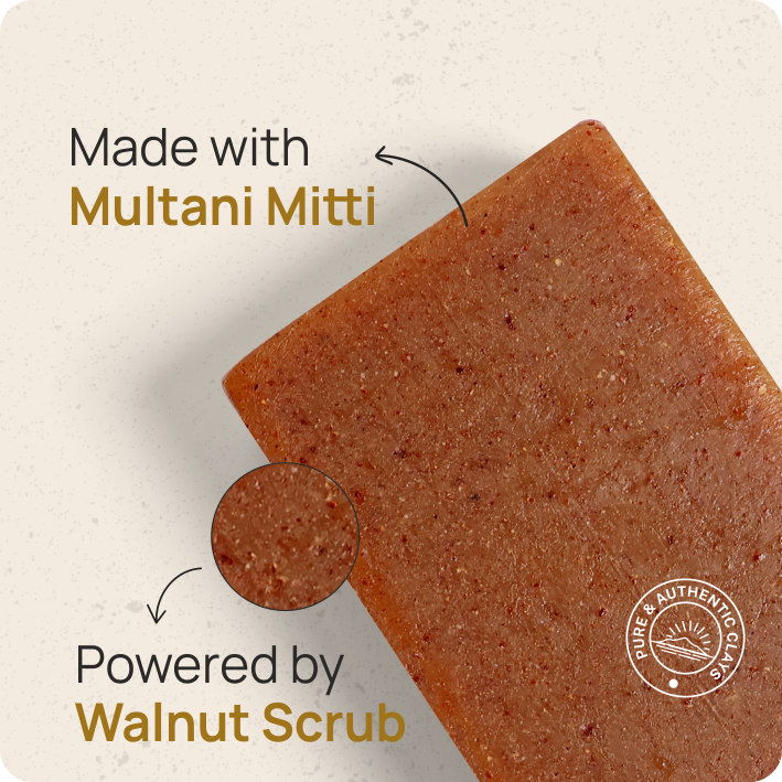 Handmade Multani Mitti Scrub Soap (125 gms)