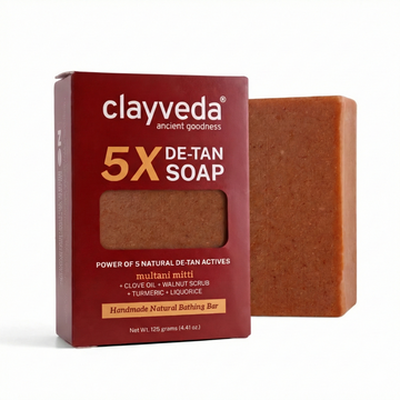 Clayveda 5x detan soap (125 gms)