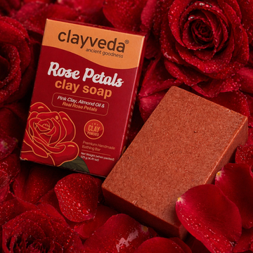 Clayveda Rose Petals Clay Soap (125 gms)