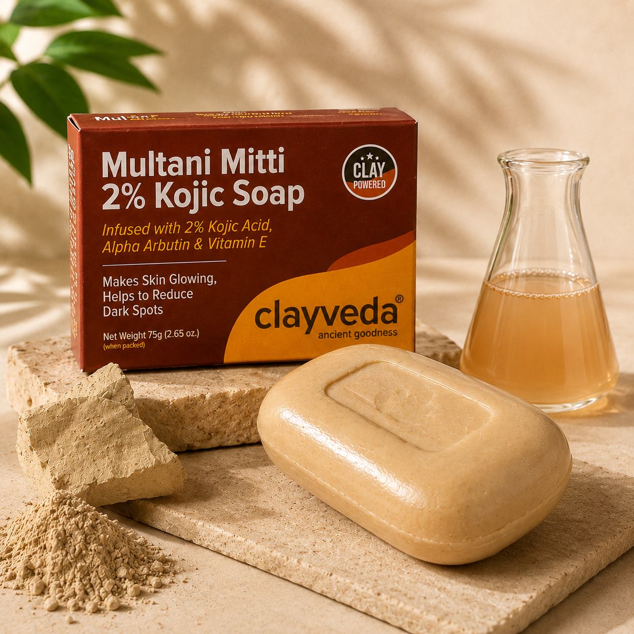 Clayveda Multani Mitti Kojic Soap 75 gms