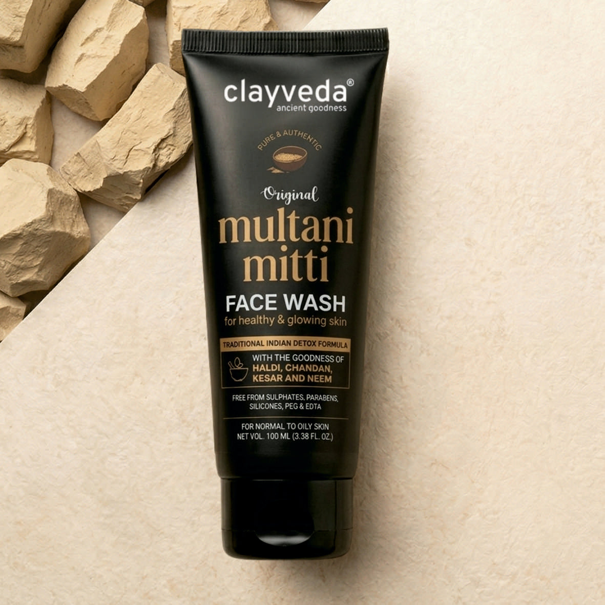 Clayveda Original Multani Mitti Daily Face Wash (100 ml)